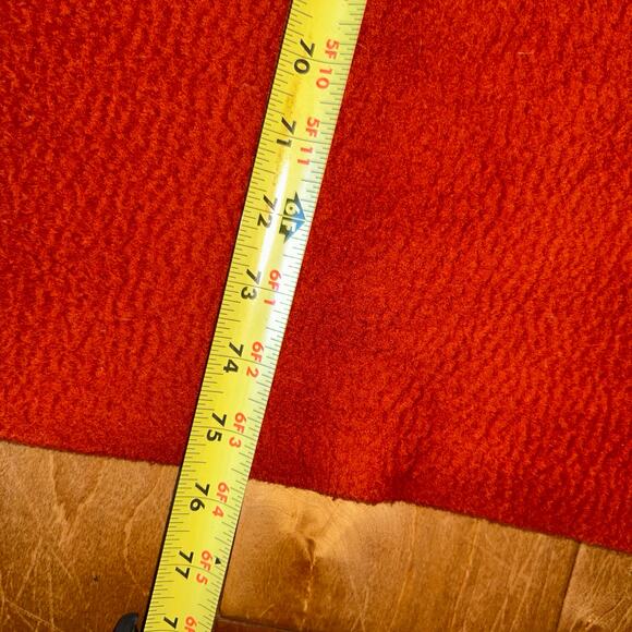 Vintage Acrylic Blanket Burnt Orange Rust Satin Trim USA 76x87 grandma retro - Picture 6 of 6